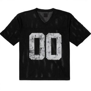 Camiseta Deportiva de Fútbol Americano Unisex de Malla, Holgada, de Manga Corta, Personalizada, de Alta Calidad, Tendencia 2026, 100% Poliéster - Product Image 1