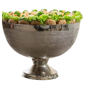 Bol de service en métal argenté fait à la main style vintage écologique pour les fêtes de mariages d'autres occasions bol à chocolat à bas prix - Product Image 1