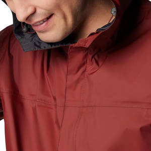 Veste de pluie légère en vrac pour hommes Veste de pluie à fermeture éclair complète pour hommes Vestes de pluie à capuche en polyester pour hommes - Product Image 5