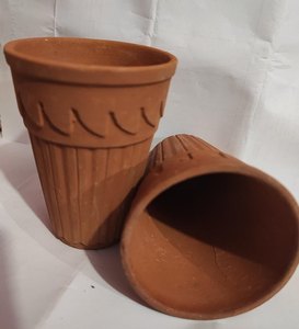 चाय और कॉफी इको फ्रेंडली मिट्टी के लिए हैंडमेड मिट्टी टेराकोटा चाय कप पारंपरिक भारतीय कुल्हाद शैली - Product Image 3