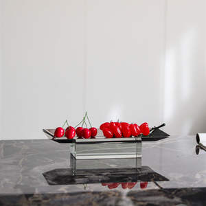 Plateau de service rectangulaire décoratif en métal avec support pour table à manger, table basse, décoration intérieure, cadeau, hôtel, restaurant, ensembles de présentation - Product Image 2