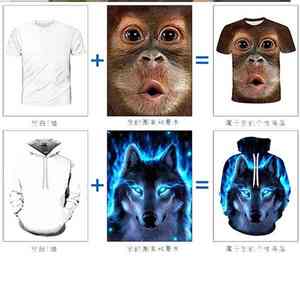 เสื้อฮู้ดแบบสวมศีรษะของผู้ชายเสื้อฮู้ดแบบ3D พิมพ์ลายดิจิทัลแบบกำหนดเอง - Product Image 3