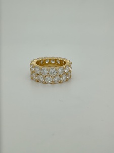 แหวนเพชรทองคำ 10k ประดับเพชรแล็บโกรนคุณภาพสูง VVS VS EF สไตล์ฮิปฮอป สำหรับผู้ชายและผู้หญิง - Product Image 6