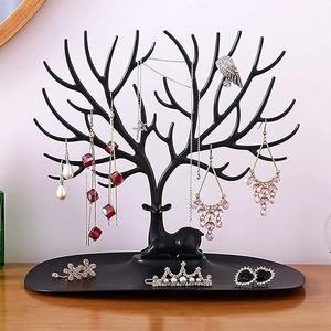 Porte-bijoux élégant de style arbre noir parfait pour accrocher des boucles d'oreilles colliers bagues et décor d'affichage de l'Inde - Product Image 5