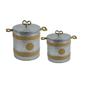 Jardinières ovales galvanisées, prix d'usine directs, 2 ensembles avec un nouveau récipient Design avec des jardinières au Design élégant - Product Image 1