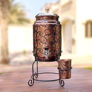Wholesale Copper Dispensers with Intricate Handcrafted Designs for <b>Vintage</b> Style Kitchens and Rustic Beverage - Product Image 5