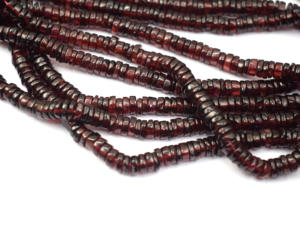 Perles en forme de Heishi en grenat naturel fait à la main, résultats et composants de bijoux - Product Image 5