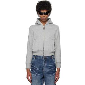 Haute qualité 100% coton fermeture éclair sweats à capuche pour hommes poids lourd français éponge surdimensionné 500gsm recadrée Boxy Zip coupe ample imprimé - Product Image 1