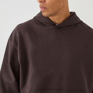 เสื้อฮู้ดดี้ไซส์ใหญ่แบบเรียบง่ายสำหรับผู้ชาย ขายส่ง รับสกรีนลาย พิมพ์โลโก้ 3 มิติ นูน สำหรับฤดูหนาว - Product Image 4