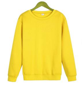 Pull-over 100% en molleton de coton pour hommes vêtements d'hiver tricotés à col rond avec logo sur le devant - Product Image 4