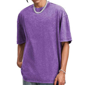 T-shirts Oversize Col Rond Hip Hop 100% Coton Épaules Tombantes Respirants 180g Vente en Gros T-shirt Vierge - Product Image 5