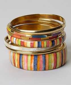 Conjunto de brazaletes de Latón chapado en multicolor para mujeres y niñas, pulseras de Metal de moda, joyería de Metal DE TRABAJO - Product Image 3