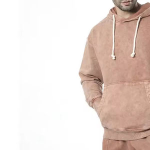 Survêtement hommes décontracté lavage à l'acide survêtements à manches longues piste et pantalon 2 pièces tenue respirant couleur personnalisée prix raisonnable - Product Image 3