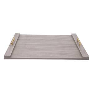 Planche à découper rectangulaire en bois couleur frêne avec poignées dorées étonnantes Qualité luxueuse parfaite pour la déco de cuisine élégante - Product Image 6