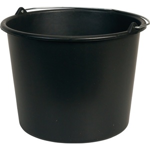 GRIPLINE D 12L Black <b>Plastic</b> Construction <b>Bucket</b> - Product Image 5