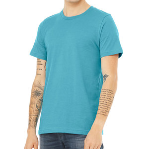 เสื้อยืดสำหรับผู้ชายผ้าฝ้าย100% สีล้วนระบายอากาศได้ดีสไตล์ใหม่ - Product Image 3