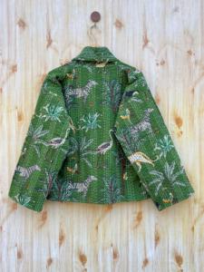 แจ็คเก็ตผ้าฝ้ายบุนวมวินเทจของผู้หญิงเสื้อโค้ทไซส์ใหญ่พิเศษปักลายแบบกลับด้านได้ - Product Image 6