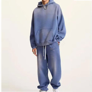 Factory Made Men's Tracksuits <b>Oversized</b> Puff Hoodie <b>Jogger</b> Sets Sweatpants Hoodie Set Flared Sweatpants and Hoodie Sets - Product Image 1