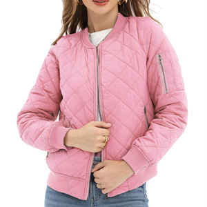 Chaqueta Bomber para Mujer con Cremallera Completa, Color Sólido, Calidad Premium, Ligera y Cómoda - Product Image 4
