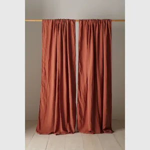 Natural 100% Linen Curtain For Living Room Dining Room Decoration royal look Window Decoration Curtains Made With 100% Linen