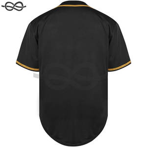 Venta al por mayor de manga corta baratos uniformes de béisbol en blanco bordado poliéster Color personalizar Hip Hop camisa de béisbol clásica - Product Image 3