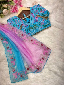 ส่าหรีเจ้าสาวสำหรับงานหนักคอลเลกชันใหม่พร้อมการตกแต่งที่หลากหลายสำหรับกิจกรรมพิเศษและงานปาร์ตี้ - Product Image 6