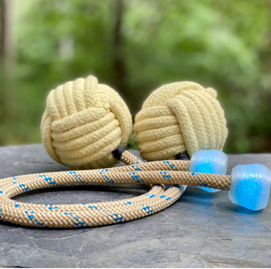 Monkey Fist Knot Keychain W/ Brass Shackle - 4.5" Long - Handmade Sailor <b>Rope</b> Key Ring - Nautical Jewelry Gift - Product Image 1