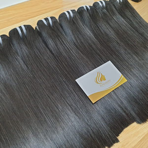 Venta caliente hueso recto Remy extensiones de cabello humano de Vietnam directo de fábrica precio al por mayor paquetes de materias primas - Product Image 1