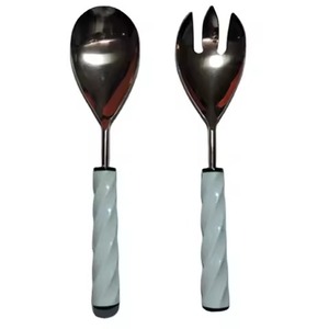 Dernière conception Ensemble de service à salade fait main couleur argent pour la cuisine - Product Image 5