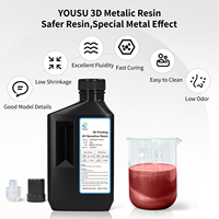 YOUSU 3D resin standar impresora 3d 405nm resin metalik mawar merah untuk lcd dlp 3d resin printer