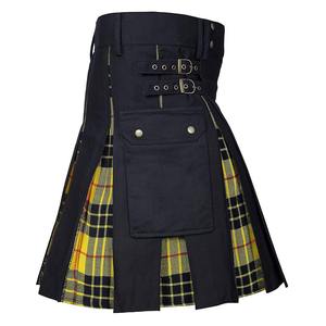 Kilt Moderno Utilitario para Hombre Negro de Buena Calidad, Servicio OEM ODM, con Tela Personalizada, Logotipo Personalizado y Color Personalizado - Product Image 2