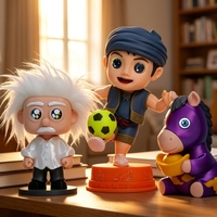 Robot jouet intelligent personnalisé avec intelligence artificielle, mascotte de dessin animé, figurine personnalisée, écologique, imprimé en 3D en PLA