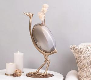 Vase décoratif exquis en forme d'oiseau avec style contemporain parfait pour la décoration intérieure chambre et table à manger - Product Image 1