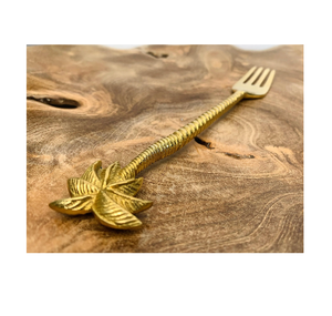 Cuillère à fourchette à fruits en laiton argenté poignée en relief meilleur design cuillère à fourchette à dessert en acier miroir - Product Image 6