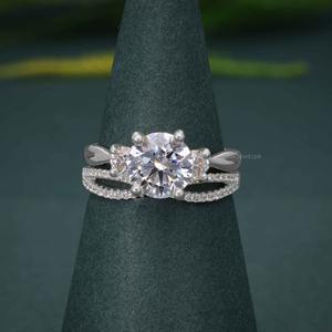 Oferta Especial: Conjunto de Novia de Oro de 14k con Diamante Cultivado en Laboratorio con Certificación IGI VVS y Anillo de Bodas Infinito para Mujer a Bajo Precio - Product Image 2