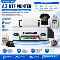 Impresora DTF profesional A3 para impresión personalizada de camisetas y sudaderas, máquina de impresión directa a película con sistema de tinta blanca.