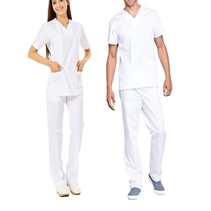 Uniforme de Enfermería Personalizado para Hombre y Mujer, Uniforme de Enfermería de Color Blanco - Product Image 1