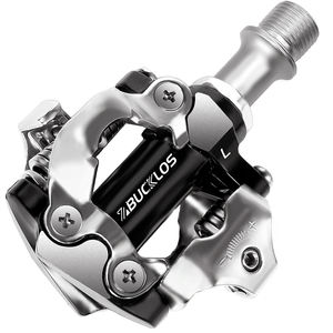 BUCKLOS, accesorios para montar en bicicleta de montaña, <span class=keywords><strong>pedales</strong></span> autoblocantes aptos para <span class=keywords><strong>pedales</strong></span> de bicicleta ultraligeros <span class=keywords><strong>SPD</strong></span> de 9/16 pulgadas - Product Image 1