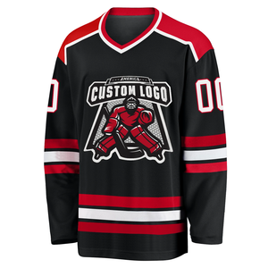 Maillots de hockey sur glace à sublimation personnalisée séchage rapide 100% polyester nom Logo Design ensemble de maillots d'équipe - Product Image 2