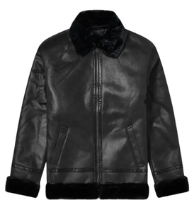 Men's Genuine Leather <b>Winter</b> <b>Jacket</b> Warm Stand Collar Breathable <b>Waterproof</b> Eco-Friendly Casual - Product Image 2