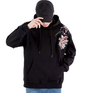 Vente en gros de sweats à capuche brodés de qualité pour hommes molleton de coton léger pour motif de créateur d'hiver - Product Image 3