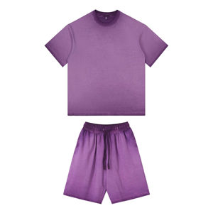 Traje de sudor personalizado de alta calidad con diseño propio al por mayor con logotipo Trajes Verano Dos Conjunto corto de 2 piezas para hombres Hecho - Product Image 6