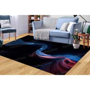 Tapis noir, tapis de couloir, tapis de décoration de bureau, tapis classique, tapis de bureau, avec poils doux - Product Image 2