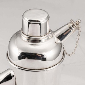 Century Warthog Tooth Handled Cocktail Shaker In Silver Plate tazas con tapas y pajitas accesorios de barra coctelera Set - Product Image 4