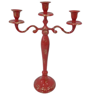 Soporte de vela de 3 brazos decoración del hogar aluminio Metal níquel acabado diseño americano soporte de vela de suelo para decoración de boda - Product Image 4