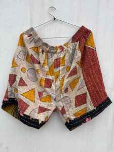 Pantalon taille haute unisexe vintage fait à la main en pur coton Kantha Stitch Patchwork brodé plage et vêtements de nuit - Product Image 3