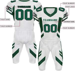 Uniformes de fútbol americano personalizados de alta calidad al por mayor para jóvenes uniformes de fútbol Club logotipo personalizado colores y tamaño OEM - Product Image 2