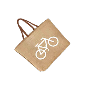 Sacs à provisions en jute fabriqués par le Bengale occidental avec poignée en cuir Design à motif géométrique à la mode - Product Image 6