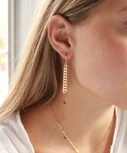 URB-pendientes de plata de ley 925 chapados en oro para mujer, joyería minimalista hecha a mano, diseño moderno - Product Image 2