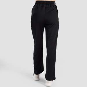 Pantalon de sport ample et respirant pour femme, style décontracté, taille élastique mi-haute, technique froissée, noir, taille XL - Product Image 2